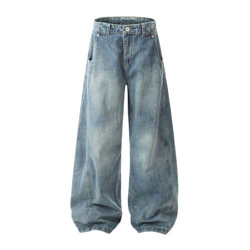 JOINBOY VINTAGE DENIMS 美式复古 阔腿牛仔裤 水洗做旧宽松显瘦