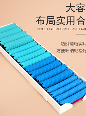 速发烫发杠收纳盒l理发店发型师高档防滑便捷冷烫杠子收纳盒桌面