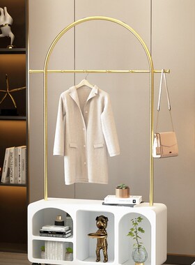 极速北欧落地insm风卧室衣帽架客厅家用置物架创意可移动不锈钢挂