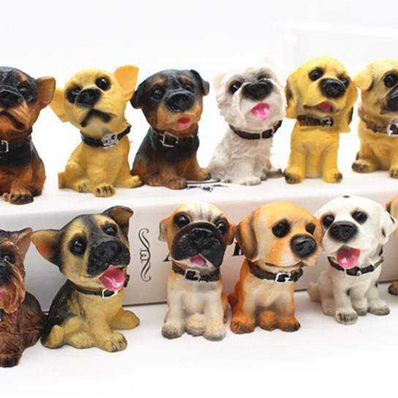 极速新品12只十e二名犬树脂家居D创意工艺礼品摆饰招财小狗摆件女