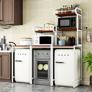 极速迷你洗衣机上面的置物架落地顶部厨房多层微波炉W架小冰箱上