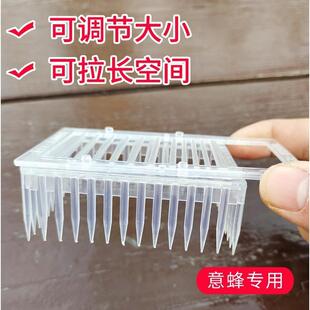 极速蜜蜂王笼塑料针式推拉王笼多功能意蜂M囚王笼扣脾介绍蜂王养