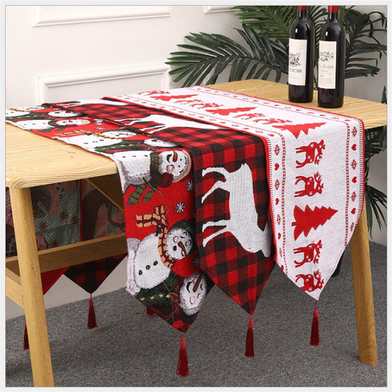 极速耶诞节桌布桌旗节p日创意平安夜桌面垫布家用餐布店铺装扮装
