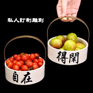 极速水果篮家用户外手提篮糖果盒C零食摆放盘围炉煮茶茶点盘干果