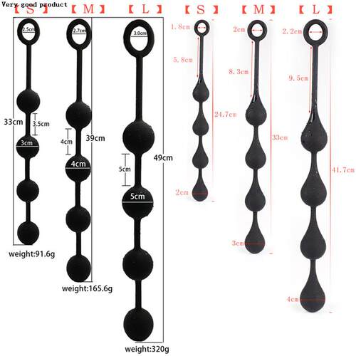 新品.Silicone Big Anal Beads Balls Butt Plug AdSults Erotic