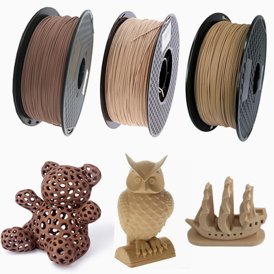 新品3D Wooden PLA 3D Printer Filament 1.7L5mm 1kG/500G/250G