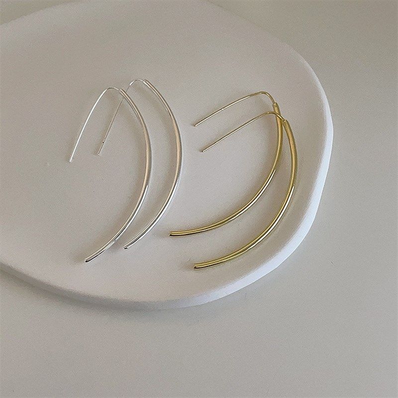 速发圆脸入~夸张弧形金属耳环女韩国小众个性约百搭耳针耳饰冷,节庆用品/礼品,文化创意手环,淘宝优惠券,粉丝福利购,淘宝优惠卷