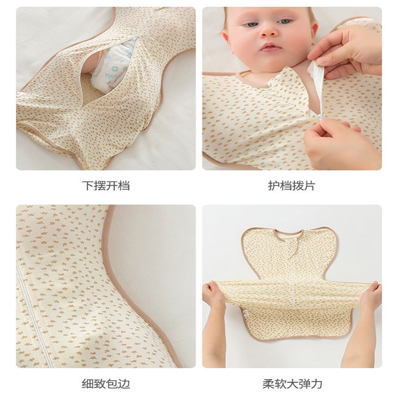 极速新生a儿襁褓夏薄款莫代尔宝宝睡袋防踢被婴儿投降式包巾抱被