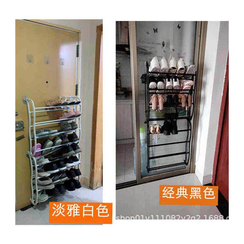 速发鞋架挂壁式免打孔钉门后鞋架简易多层墙壁挂式省空间经济型小