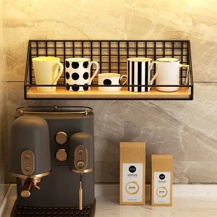 速发杯架壁挂免打孔茶房墙上收纳置物架厨杯水杯咖啡杯沥水放整置