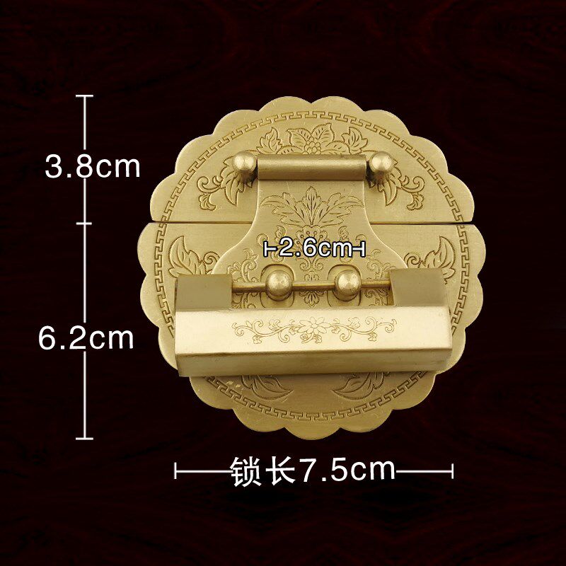 速发铜锁小锁迷你柜门锁小锁头中式仿古锁复古代锁箱子首饰盒挂锁