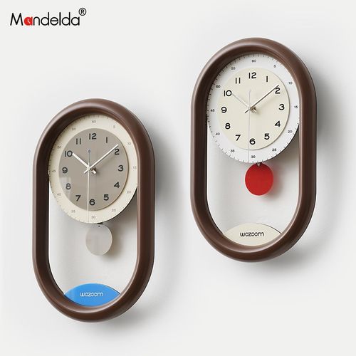 速发Made简da免打孔艺挂钟客厅l约时钟挂墙家用风术创意钟表