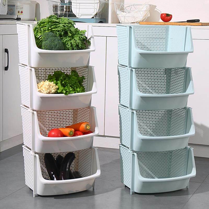 速发蔬菜收纳筐可叠加厨房置物架收纳篮家用塑料菜篮子储物篮,厨房/烹饪用具,果蔬置物架/篮/框,淘宝优惠券,粉丝福利购,淘宝优惠卷