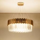 水晶灯客厅灯奢华高档吊灯铁艺圆形灯具卧室餐厅吊灯别墅工程灯