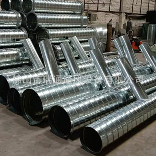 镀锌不锈钢T三通 排风管道螺旋风管工业除尘器管道异型三通