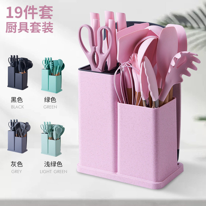批发尼龙硅胶家用厨具炒菜铲子勺漏套装烹饪用具全套料理厨房工具