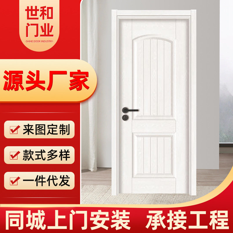 厂家直供强化生态木门 复合生态木隔音强化室内门卧室平开强化门
