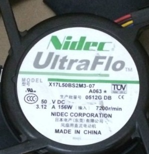 原装日本电产NIDEC X17L50BS2M3-07 15CM 50V 3.12A 暴力散热风扇