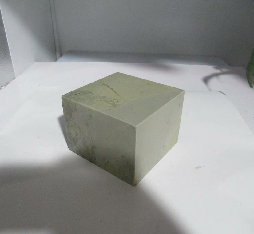 精磨青田石水泥冻大方章10.6*10.2*8CM印章石料篆刻练习章摆件3号