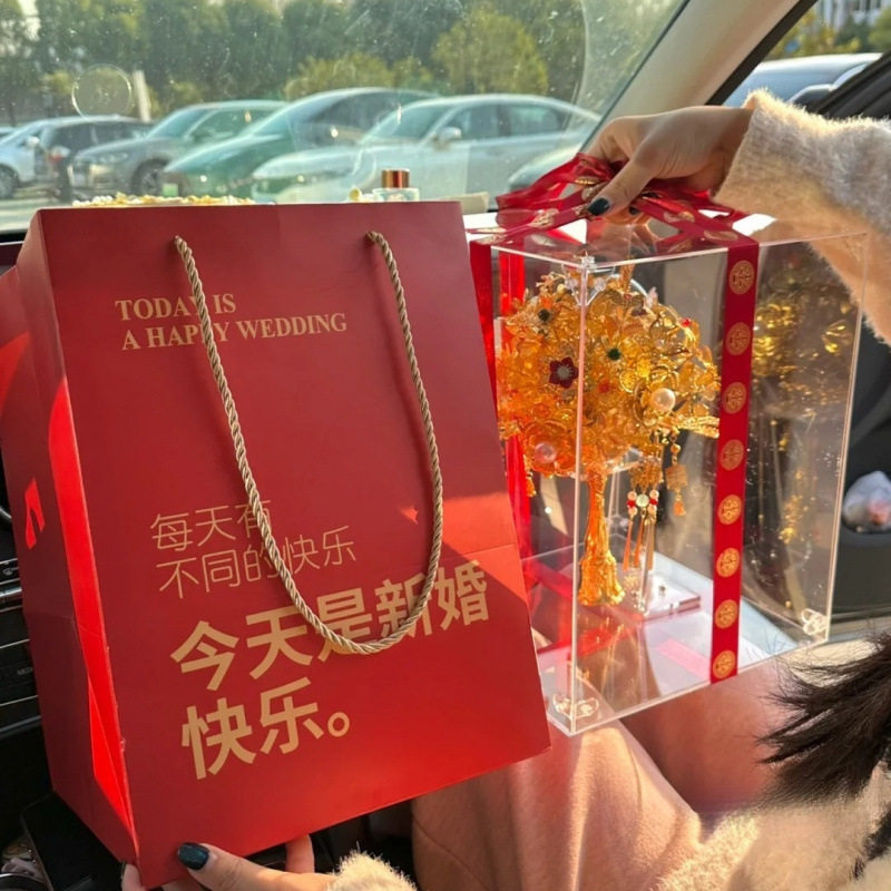 新娘结婚手捧花高级婚礼材料包手工制作金色新婚秀禾闺蜜