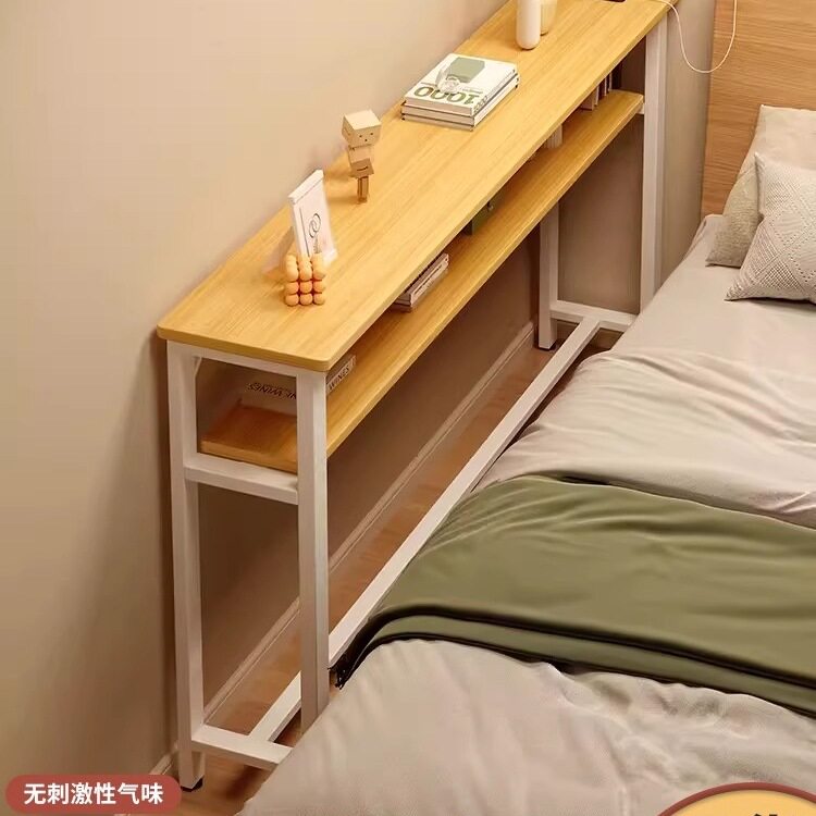 卧室床边桌靠墙极窄缝隙长条桌子长方形出租房多层简易电脑桌书桌