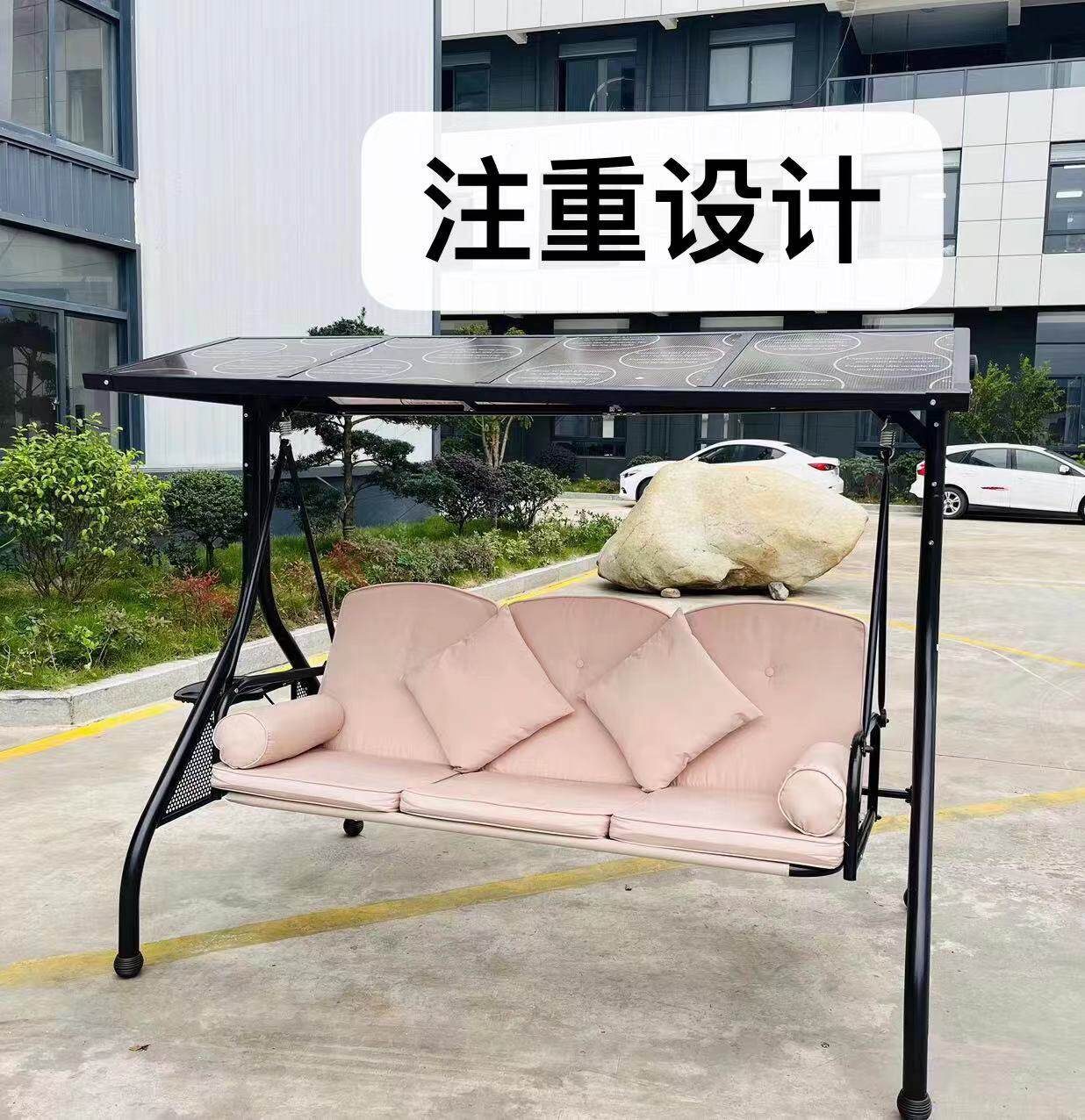 阳台吊椅家用秋千户外庭院摇椅三人花园室外荡秋千田园休闲吊椅