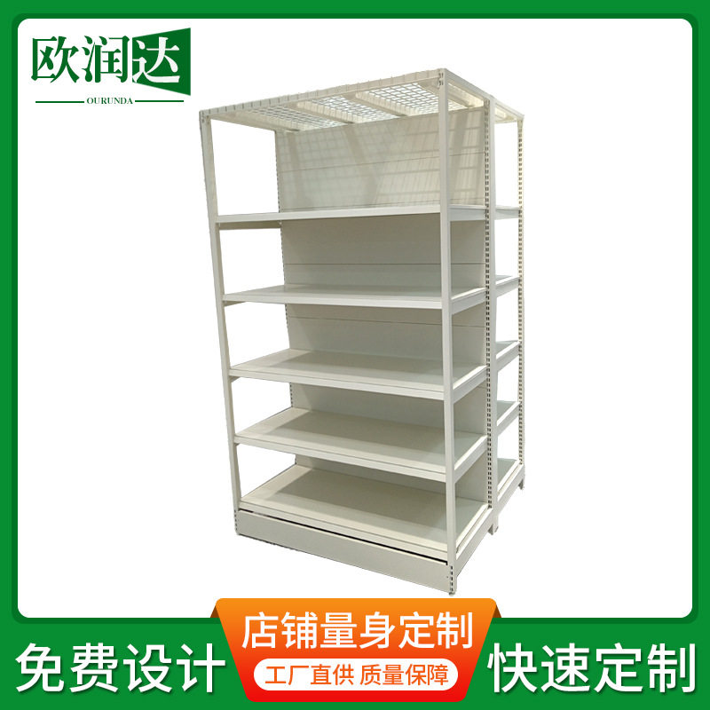 出口重型货架超市商店展示架铺小卖部商超便利店母婴单双面多层置