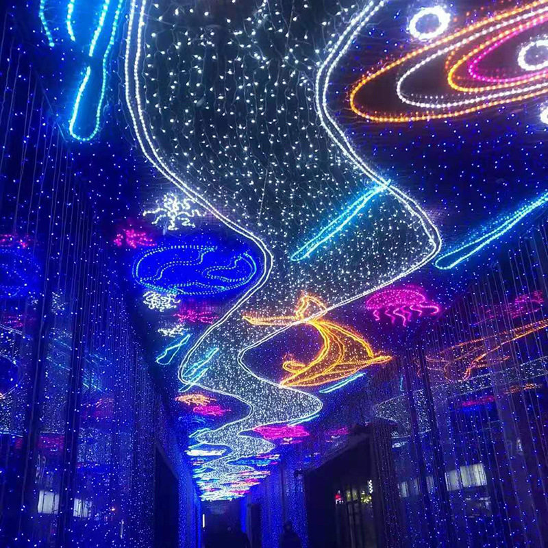 户外灯造型商场街道工程天幕led亮化氛围装饰灯灯画定制灯光秀