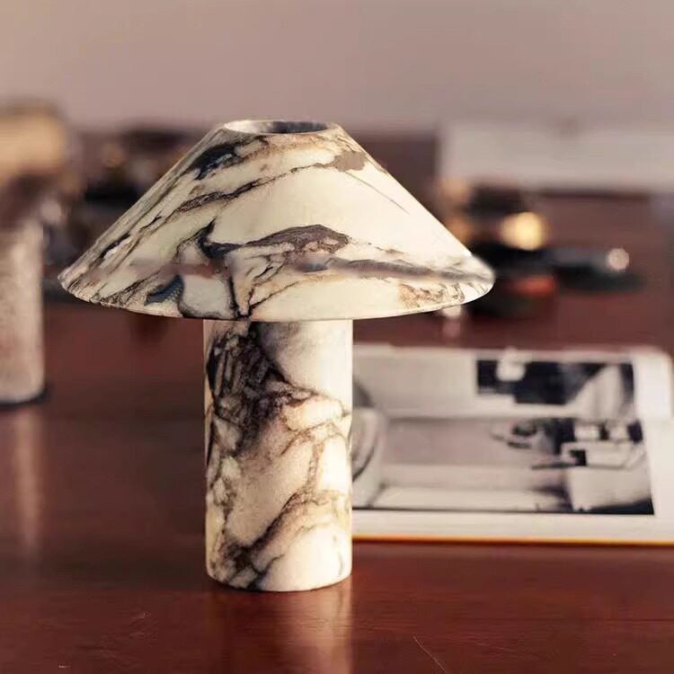 中古诧寂风天然大理石设计师台灯