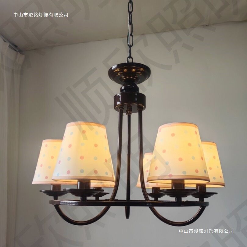 美式吊灯北欧田园复古铁艺灯具简约客厅主灯设计师款餐厅卧室吊灯