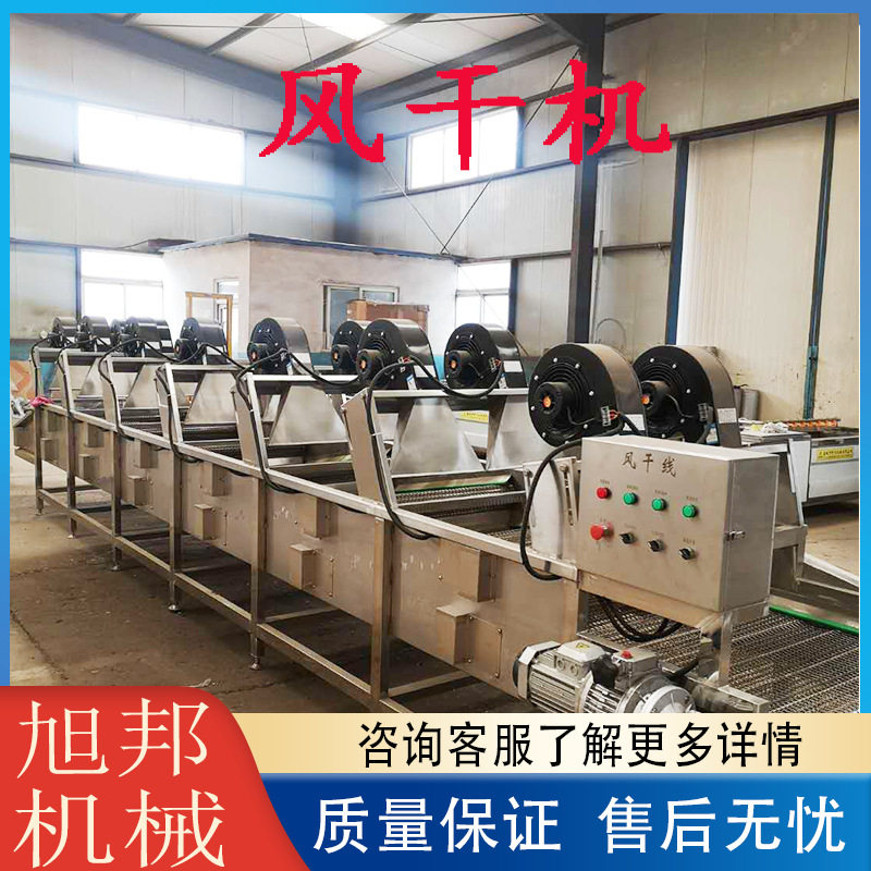全自动果蔬沥水风干机 商用食品包装表面吹水机 净菜加工成套设备