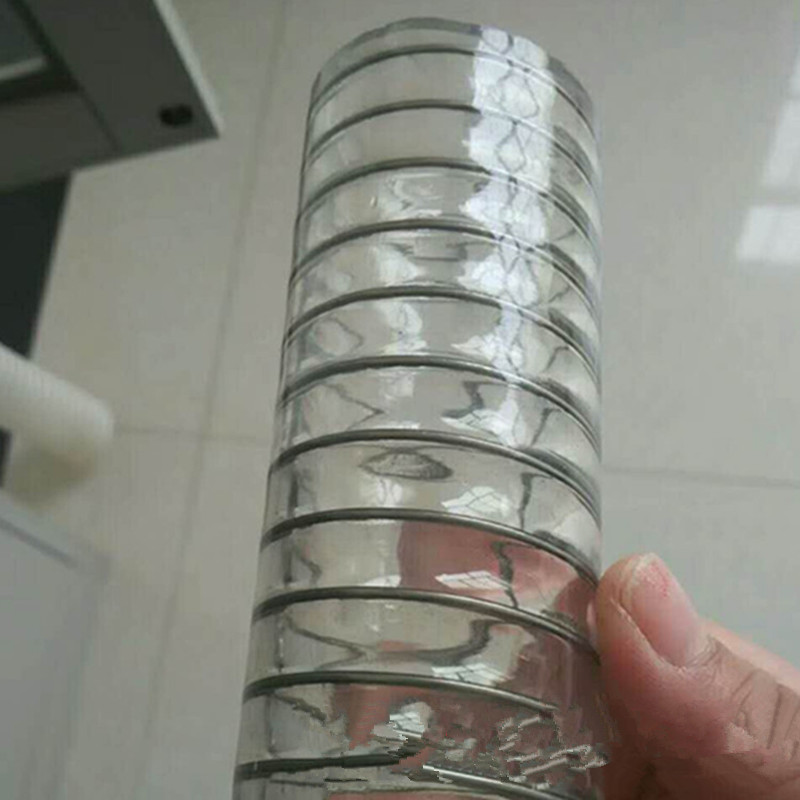 聚氨酯钢丝输送软管304不锈钢丝增强管16-64mm管径钢丝软管