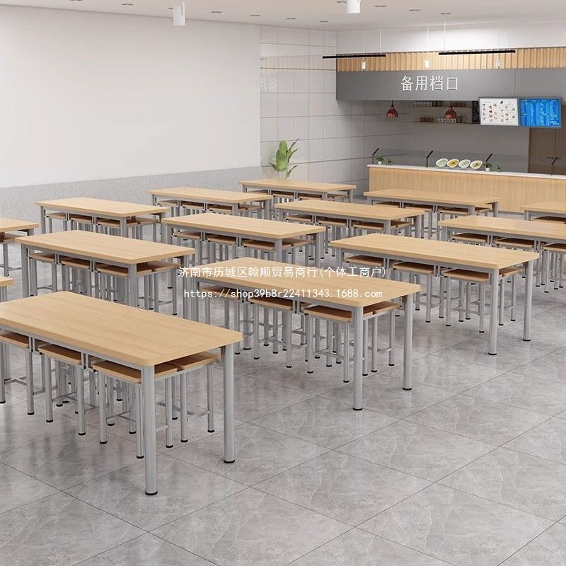 学校学生餐桌四人公司员工企业职工快餐厅工厂职工食堂餐桌椅组合