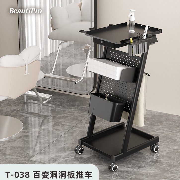 理发师工具车美发店烫染推车发廊专用多功能洞洞板车工厂直销抽屉