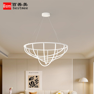 极简北欧线条餐厅吊灯创意艺术轻奢设计师现代简约音符前台吧台灯