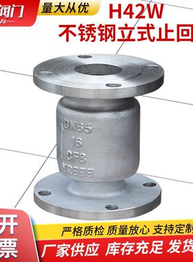 H42W不锈钢立式止回阀 厂家供应 现货批发铸钢 静音止回阀