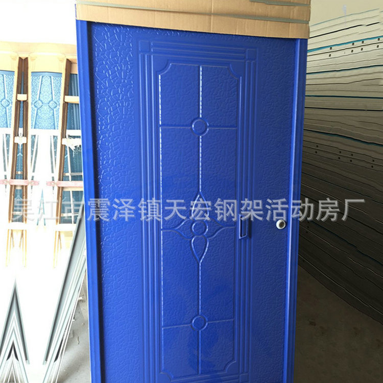 生产供应活动房防盗门轻钢组合房防盗门铁皮门工程门铁艺入户门