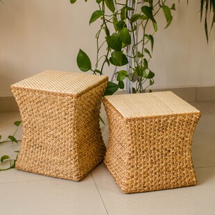 2026矮凳圆凳沙发凳藤编鼓凳换鞋凳家用梳妆凳坐墩实木客厅小凳子