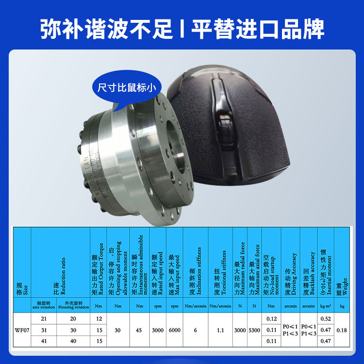高精密微型RV谐波减速机小体积