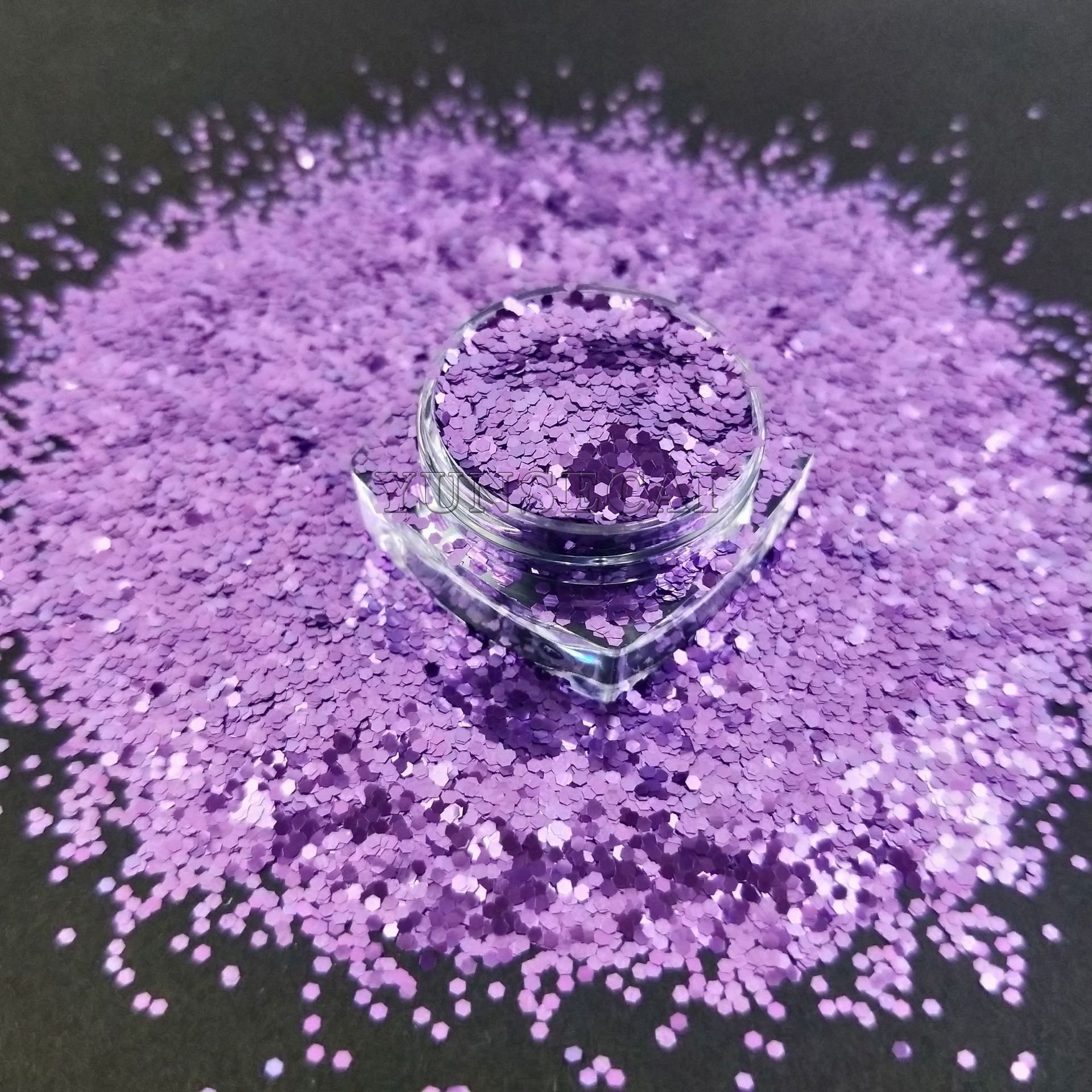 网红眼部精灵耐溶剂彩色亮片新娘妆耐溶剂六角金葱粉GLITTER