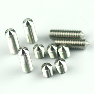 DIN914机米 gb78止负螺丝 304不锈钢内六角尖端紧定螺钉