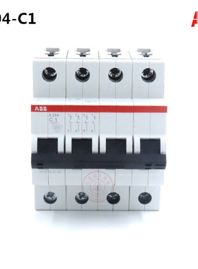 ABB微型断路器S200系列6KA空气开关4P C特性13A S204-C13