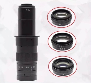 电子显微镜辅助物镜0.3X 2X单筒显微镜增倍镜微缩镜 0.5X