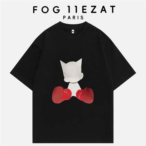 FOG 11EZAT联名潮牌2026年春夏新圆领短袖宽松T恤耐脏上衣男女款