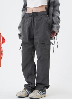 CCYE设计感美式高街工装裤男女直筒高腰休闲裤ins潮流复古春vibe