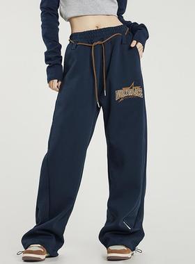 CaptainBeer美式复古宽松休闲裤vintage运动裤男女卫裤直筒裤潮