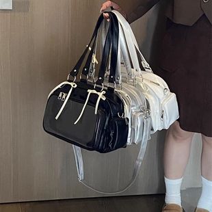 痛包大容量斜挎包單肩包小食量日系二次元 包包通勤吧唧透明包娃包