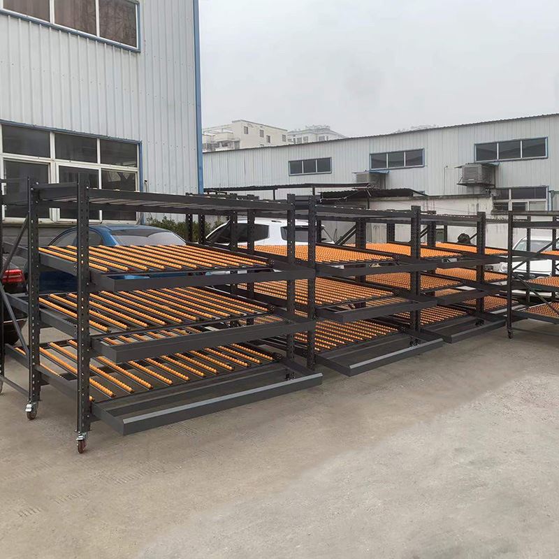 速发新品流利条货架车间滑移物料分拣区滑轨滚动式Q置物架管