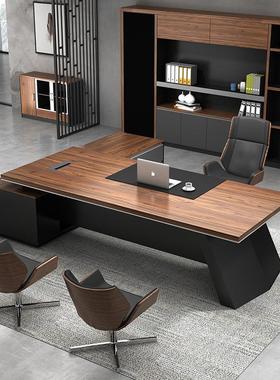 州苏昊翔办公家具老板桌总裁MFO大班台理经桌约现代办公桌椅简组