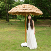 户外庭院遮阳伞彷真茅草伞稻草伞商铺门口室外户外海边沙滩度假伞